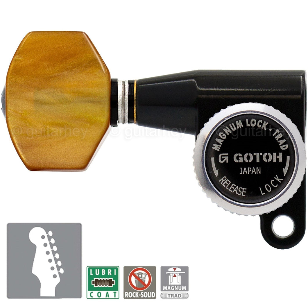 NEW Gotoh SG360-P8 MGT 6 In-Line MAGNUM LOCK Locking Mini LEFT-HANDED - BLACK