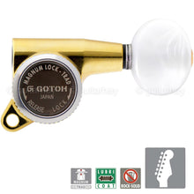 Load image into Gallery viewer, NEW Gotoh SG381-05P1 MGT Locking Tuning Keys Set 6 in Line PEARLOID - GOLD
