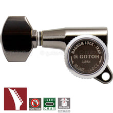 Carregar imagem no visualizador da galeria, NEW Gotoh SG381-07 MGT 7 in Line TREBLE Locking Tuners NON-Staggered COSMO BLACK