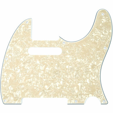 VINTAGE PEARL 8-Hole 4-Ply Pickguard for Fender Telecaster Tele - Made In Japan