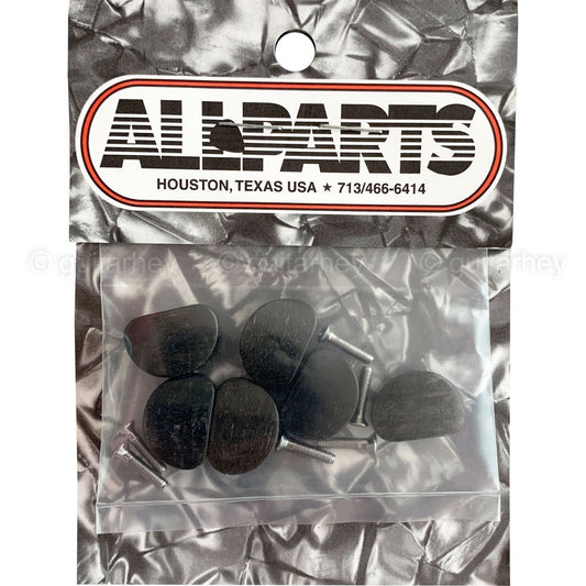 NEW (6) Small Tuning Key Buttons & ScrewsFor Grover Tuners, Rotomatic - EBONY