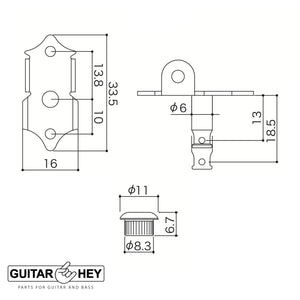 NEW Gotoh UK700-05MA Height Adjustable HAP Ukulele Tuning Keys Tuners - NICKEL
