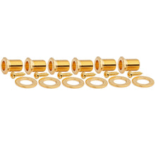 Carregar imagem no visualizador da galeria, Hipshot 6-In-Line NON-Staggered Closed-Gear Locking Mini Tuners Knurled - GOLD