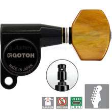 Load image into Gallery viewer, NEW Gotoh SG360-P8 MG Locking Set 6 in line Tuning Keys Right Handed - BLACK